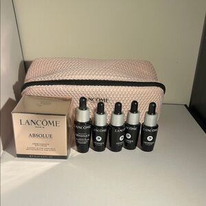 Lancôme Absolue Skincare Set with Black and Pink Bag